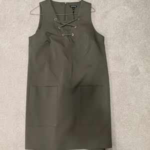 Green shift dress